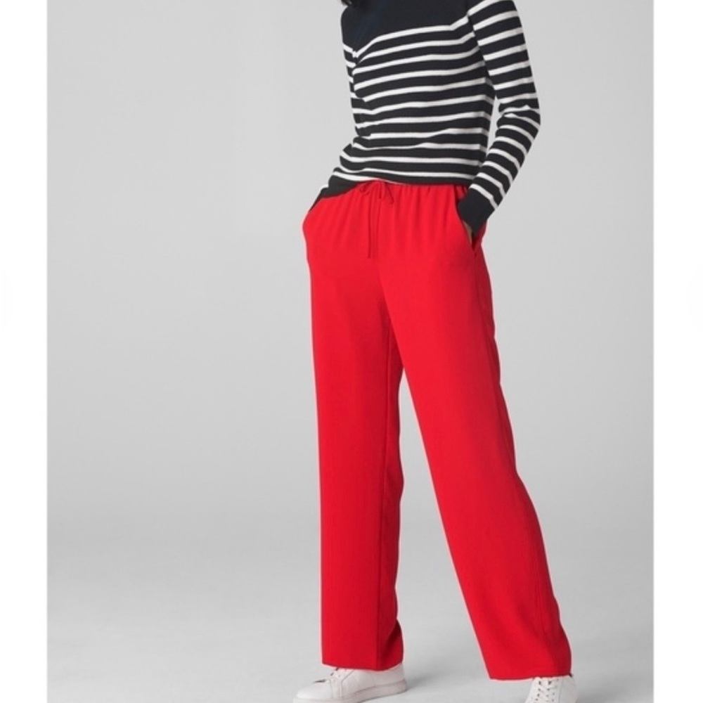 WHISTLES UK - Helena wide leg pants - red - Size US 8